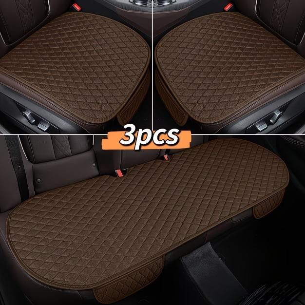 Universal All-Season Car Cushion Cover Set of 3 (Assorted Color)