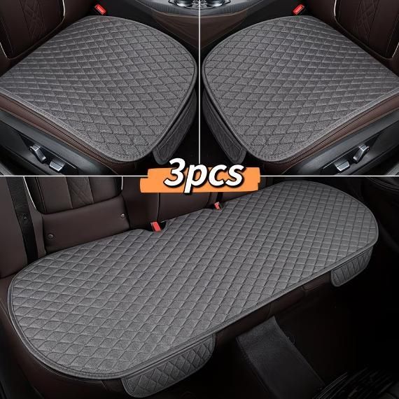 Universal All-Season Car Cushion Cover Set of 3 (Assorted Color)