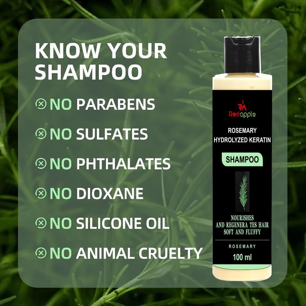 Rosemary Hydrolyzed Keratin Shampoo 200 ml Pack of 2